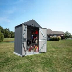 Arrow Elite Steel Storage Shed, 8x6, Anthracite 36 Arrow Elite Steel Storage Shed, 8x6, Anthracite -Shelterlogic 026862113566 12