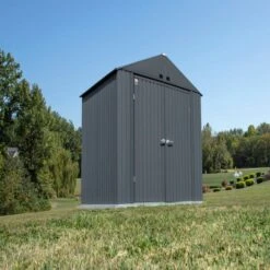 Arrow Elite Steel Storage Shed, 8x6, Anthracite 35 Arrow Elite Steel Storage Shed, 8x6, Anthracite -Shelterlogic 026862113566 13