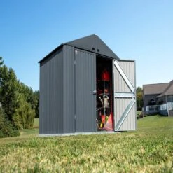 Arrow Elite Steel Storage Shed, 8x6, Anthracite 38 Arrow Elite Steel Storage Shed, 8x6, Anthracite -Shelterlogic 026862113566 15