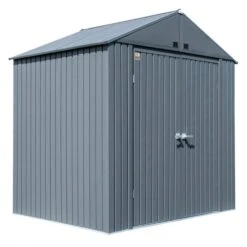 Arrow Elite Steel Storage Shed, 8x6, Anthracite 23 Arrow Elite Steel Storage Shed, 8x6, Anthracite -Shelterlogic 026862113566 16