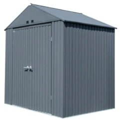 Arrow Elite Steel Storage Shed, 8x6, Anthracite 24 Arrow Elite Steel Storage Shed, 8x6, Anthracite -Shelterlogic 026862113566 8