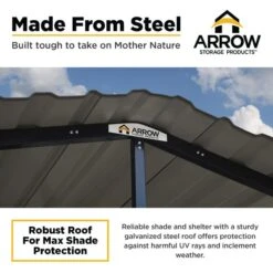 Arrow Carport, 20 Ft. X 60 Ft. X 7 Ft. Charcoal 18 Arrow Carport, 20 Ft. X 60 Ft. X 7 Ft. Charcoal -Shelterlogic 04 charcoal shadeprotection arrowcarport infographic pp 2000x2000 1119 1 6