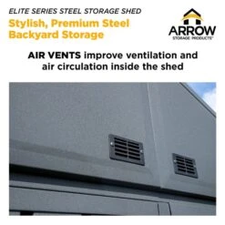 Arrow Elite Steel Storage Shed, 8x6, Anthracite 31 Arrow Elite Steel Storage Shed, 8x6, Anthracite -Shelterlogic 04 eliteseries arrow infographic pp 2000x2000 0420