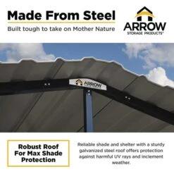 Arrow Carport, 20 Ft. X 33 Ft. X 7 Ft. Eggshell 14 Arrow Carport, 20 Ft. X 33 Ft. X 7 Ft. Eggshell -Shelterlogic 04 shadeprotection arrowcarport infographic pp 2000x2000 1119 1 8 1