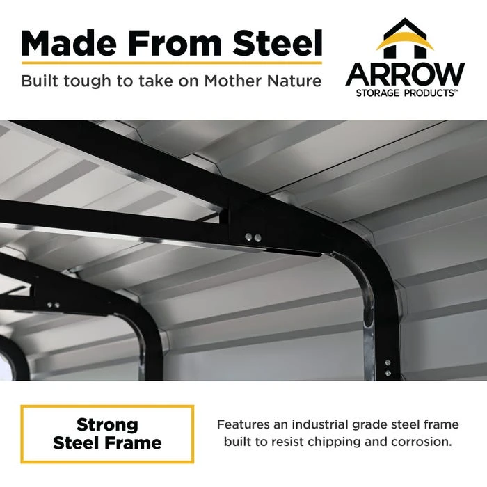 Arrow Carport, 20 Ft. X 91 Ft. X 7 Ft. Charcoal 9 Arrow Carport, 20 Ft. X 91 Ft. X 7 Ft. Charcoal - Image 7