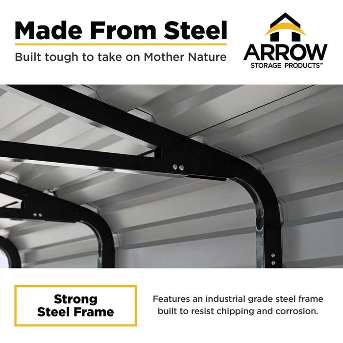 Arrow Carport, 20 Ft. X 33 Ft. X 7 Ft. Eggshell 6 Arrow Carport, 20 Ft. X 33 Ft. X 7 Ft. Eggshell - Image 4