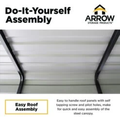 Arrow Carport, 12 Ft. X 33 Ft. X 7 Ft. Eggshell -Shelterlogic 05 easyroof doityourself arrowcarport infographic pp 2000x2000 1119 13 4