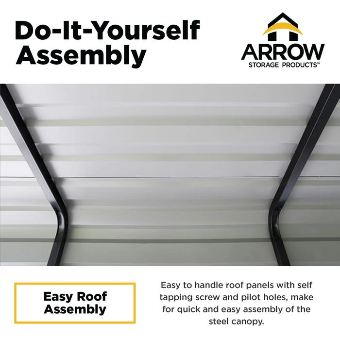 Arrow Carport, 20 Ft. X 65 Ft. X 7 Ft. Charcoal 9 Arrow Carport, 20 Ft. X 65 Ft. X 7 Ft. Charcoal - Image 7