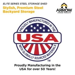 Arrow Elite Steel Storage Shed, 10x8, Cool Grey 28 Arrow Elite Steel Storage Shed, 10x8, Cool Grey -Shelterlogic 07 eliteseries arrow infographic pp 2000x2000 0420 2 3