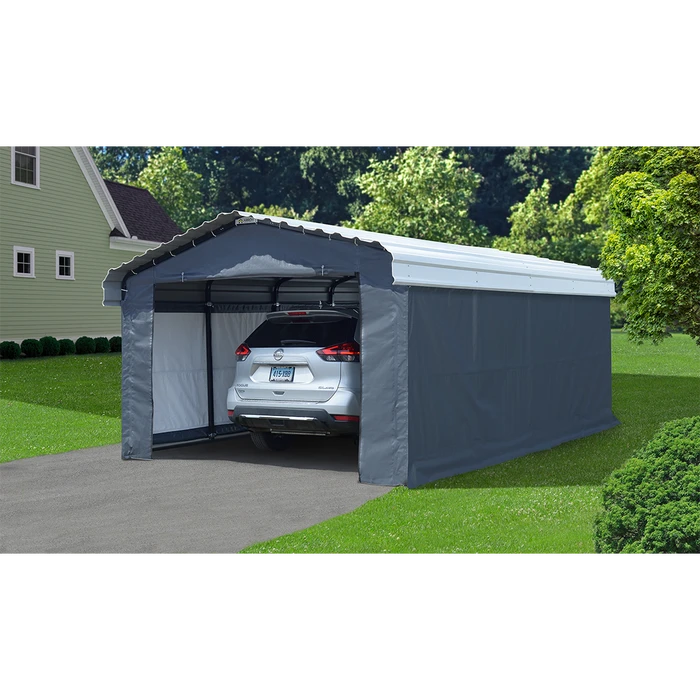 Enclosure Kit For Arrow Carport, 12 Ft. X 20 Ft. Gray 11 Enclosure Kit For Arrow Carport, 12 Ft. X 20 Ft. Gray - Image 9