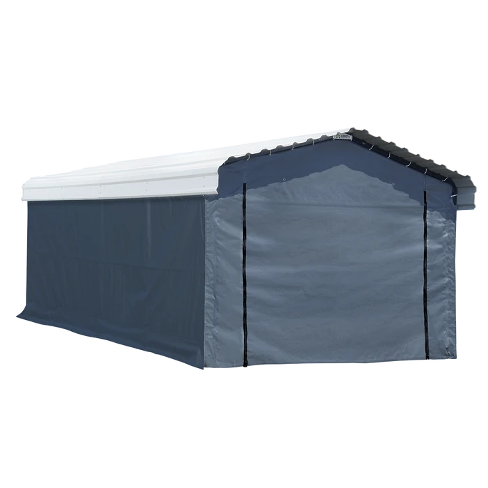 Enclosure Kit For Arrow Carport, 12 Ft. X 20 Ft. Gray 3 Enclosure Kit For Arrow Carport, 12 Ft. X 20 Ft. Gray