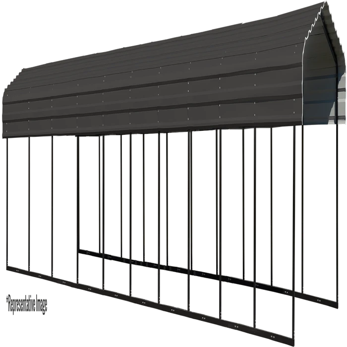 Arrow Carport, 10 Ft. X 60 Ft. X 7 Ft. Charcoal 3 Arrow Carport, 10 Ft. X 60 Ft. X 7 Ft. Charcoal