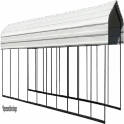 Arrow Carport, 10 Ft. X 56 Ft. X 7 Ft. Eggshell