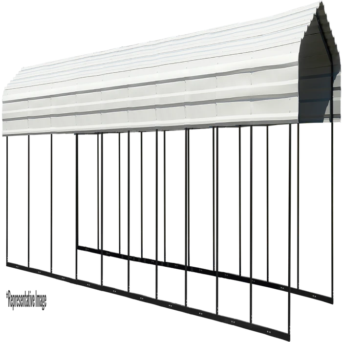 Arrow Carport, 10 Ft. X 60 Ft. X 7 Ft. Eggshell 3 Arrow Carport, 10 Ft. X 60 Ft. X 7 Ft. Eggshell