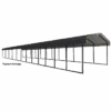 Arrow Carport, 12 Ft. X 60 Ft. X 7 Ft. Charcoal 2 Arrow Carport, 12 Ft. X 60 Ft. X 7 Ft. Charcoal -Shelterlogic 12xrepresentative charcoal arrowcarport min 2