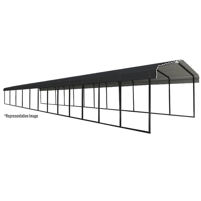 Arrow Carport, 12 Ft. X 60 Ft. X 7 Ft. Charcoal 3 Arrow Carport, 12 Ft. X 60 Ft. X 7 Ft. Charcoal