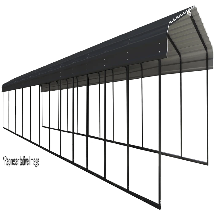 Arrow Carport, 12 Ft. X 82 Ft. X 7 Ft. Charcoal 3 Arrow Carport, 12 Ft. X 82 Ft. X 7 Ft. Charcoal