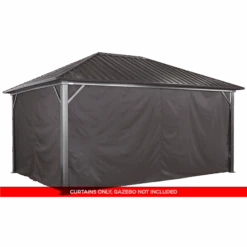Curtains For Genova Gazebo, 12 Ft. X 16 Ft. Brown, Gazebo Not Included -Shelterlogic 135 9160192 2