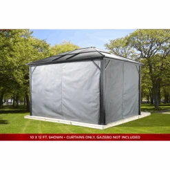 Curtains For Meridien Gazebo, 10 Ft. X 10 Ft. Gray, Gazebo Not Included -Shelterlogic 135 9163742 3
