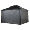 Curtains For Monaco, Messina, Mykonos, And Moreno Gazebo, 10 Ft. X 12 Ft. Gray, Gazebo Not Included -Shelterlogic 135 9163810