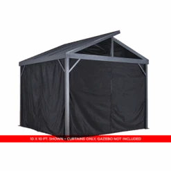Curtains For Sanibel Gazebo, 8 Ft. X 8 Ft. Black, Gazebo Not Included -Shelterlogic 135 9163902 5