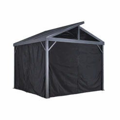 Curtains For Sanibel Gazebo, 10 Ft. X 10 Ft. Black, Gazebo Not Included -Shelterlogic 135 9163919 4