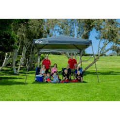 Solo Steel SOLO90 Slant Leg Pop-Up Canopy, 11 Ft. X 11 Ft. Midnight Blue -Shelterlogic 167525ds 2