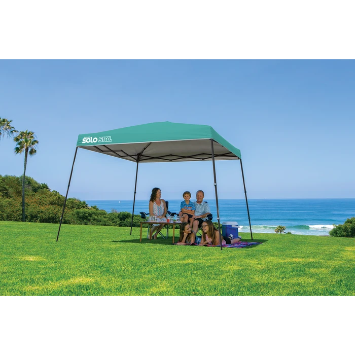 Solo Steel SOLO72 Slant Leg Pop-Up Canopy, 11 Ft. X 11 Ft. Turquoise 5 Solo Steel SOLO72 Slant Leg Pop-Up Canopy, 11 Ft. X 11 Ft. Turquoise - Image 3
