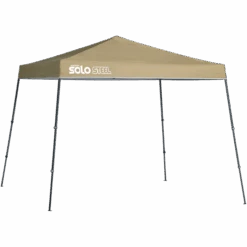 Solo Steel SOLO72 Slant Leg Pop-Up Canopy, 11 Ft. X 11 Ft. Khaki