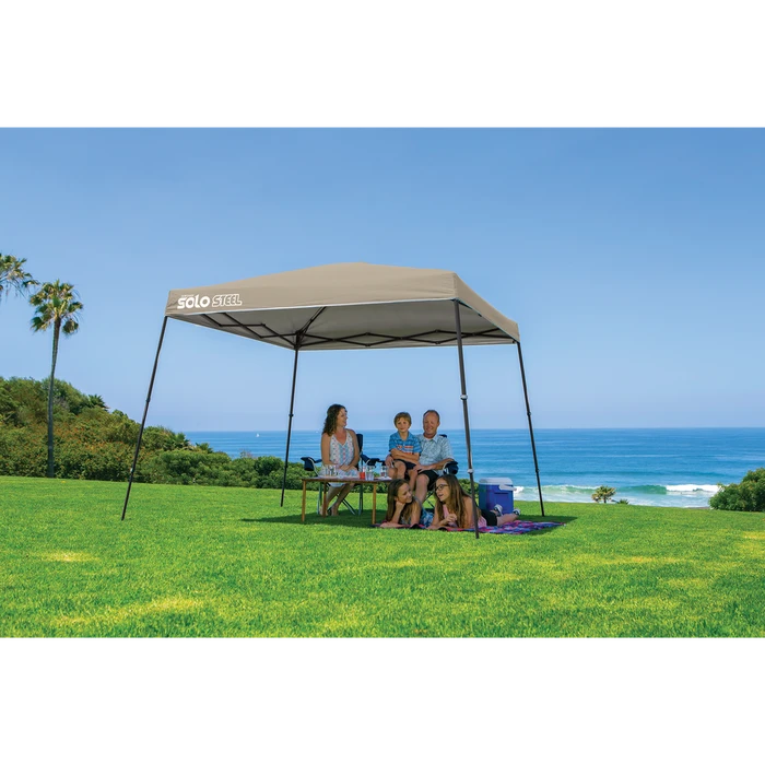 Solo Steel SOLO72 Slant Leg Pop-Up Canopy, 11 Ft. X 11 Ft. Khaki 5 Solo Steel SOLO72 Slant Leg Pop-Up Canopy, 11 Ft. X 11 Ft. Khaki - Image 3