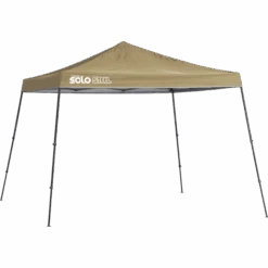 Solo Steel SOLO90 Slant Leg Pop-Up Canopy, 11 Ft. X 11 Ft. Khaki