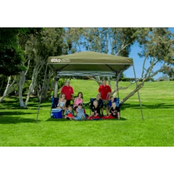 Solo Steel SOLO90 Slant Leg Pop-Up Canopy, 11 Ft. X 11 Ft. Olive 15 Solo Steel SOLO90 Slant Leg Pop-Up Canopy, 11 Ft. X 11 Ft. Olive -Shelterlogic 167548ds 2