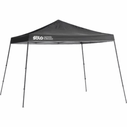 Solo Steel SOLO90 Slant Leg Pop-Up Canopy, 11 Ft. X 11 Ft. Black