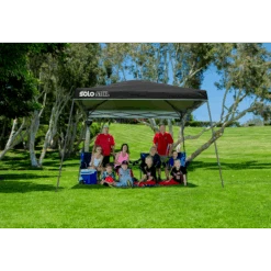 Solo Steel SOLO90 Slant Leg Pop-Up Canopy, 11 Ft. X 11 Ft. Black 15 Solo Steel SOLO90 Slant Leg Pop-Up Canopy, 11 Ft. X 11 Ft. Black -Shelterlogic 167559ds 2