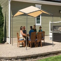 ShelterLogic 10x10 Pacifica Gazebo Canopy Charcoal Frame And Marzipan Tan Cover 22 ShelterLogic 10x10 Pacifica Gazebo Canopy Charcoal Frame And Marzipan Tan Cover -Shelterlogic 22512 image 02