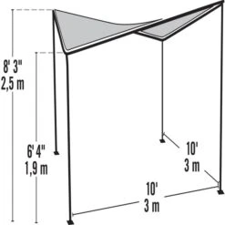 ShelterLogic 10x10 Del Ray Gazebo Canopy Charcoal Frame Tan Cover 13 ShelterLogic 10x10 Del Ray Gazebo Canopy Charcoal Frame Tan Cover -Shelterlogic 22514 22515 schematic