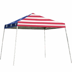 ShelterLogic HD Series Slant Leg Pop-Up Canopy, 12 Ft. X 12 Ft. American Pride