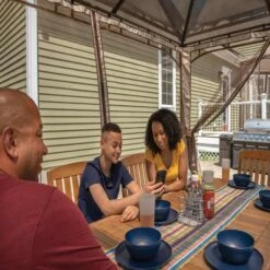 ShelterLogic Sycamore Gazebo, 10 Ft. X 12 Ft. Dark Coffee -Shelterlogic 24024 detail image 05