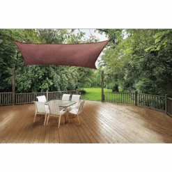 ShelterLogic Shade Sail Square, 12 Ft. X 12 Ft. X Heavyweight Terracotta 6 ShelterLogic Shade Sail Square, 12 Ft. X 12 Ft. X Heavyweight Terracotta -Shelterlogic 25672 1