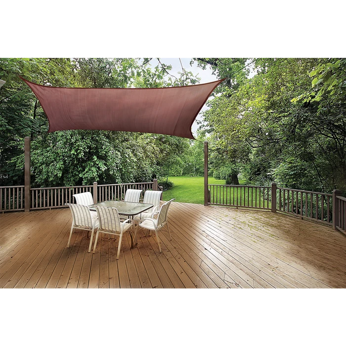 ShelterLogic Shade Sail Square, 12 Ft. X 12 Ft. X Heavyweight Terracotta 4 ShelterLogic Shade Sail Square, 12 Ft. X 12 Ft. X Heavyweight Terracotta - Image 2