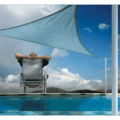 ShelterLogic Shade Sail Triangle, 12 Ft. X 12 Ft. X Heavyweight Sea Blue 12 ShelterLogic Shade Sail Triangle, 12 Ft. X 12 Ft. X Heavyweight Sea Blue -Shelterlogic 25733 2