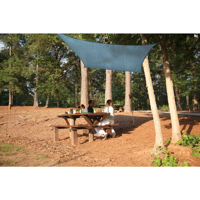 ShelterLogic Shade Sail Square, 12 Ft. X 12 Ft. X Heavyweight Sea Blue 4 ShelterLogic Shade Sail Square, 12 Ft. X 12 Ft. X Heavyweight Sea Blue - Image 2