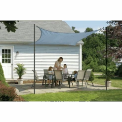 ShelterLogic Shade Sail Square, 12 Ft. X 12 Ft. X Heavyweight Sea Blue 13 ShelterLogic Shade Sail Square, 12 Ft. X 12 Ft. X Heavyweight Sea Blue -Shelterlogic 25735 3