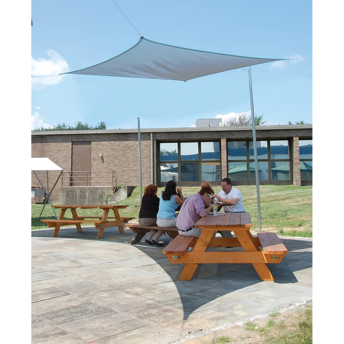 ShelterLogic Shade Sail Square, 12 Ft. X 12 Ft. X Heavyweight Sea Blue 7 ShelterLogic Shade Sail Square, 12 Ft. X 12 Ft. X Heavyweight Sea Blue - Image 5