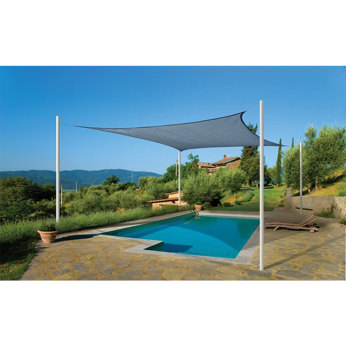 ShelterLogic Shade Sail Square, 12 Ft. X 12 Ft. X Heavyweight Sea Blue 8 ShelterLogic Shade Sail Square, 12 Ft. X 12 Ft. X Heavyweight Sea Blue - Image 6