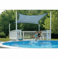 ShelterLogic Shade Sail Square, 12 Ft. X 12 Ft. X Heavyweight Sea Blue 17 ShelterLogic Shade Sail Square, 12 Ft. X 12 Ft. X Heavyweight Sea Blue -Shelterlogic 25735 7