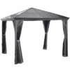 Verona Hardtop Gazebo, 10 Ft. X 10 Ft. Dark Gray 1 Verona Hardtop Gazebo, 10 Ft. X 10 Ft. Dark Gray -Shelterlogic 310 8160727 verona silo image 01