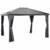 Verona Hardtop Gazebo, 10 Ft. X 12 Ft. Dark Gray -Shelterlogic 312 8162868