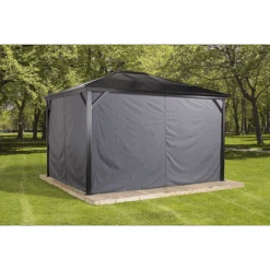 Verona Hardtop Gazebo, 10 Ft. X 12 Ft. Dark Gray 12 Verona Hardtop Gazebo, 10 Ft. X 12 Ft. Dark Gray -Shelterlogic 312 8162868 3
