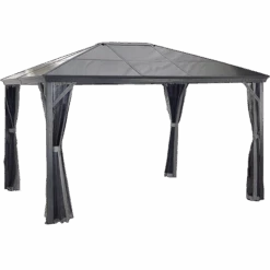 Verona Hardtop Gazebo, 10 Ft. X 14 Ft. Dark Gray